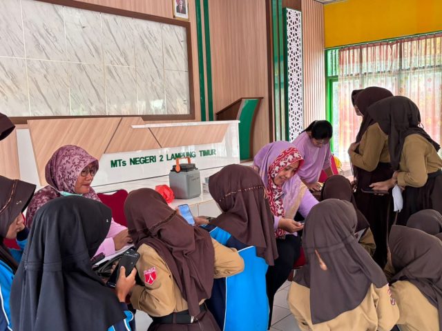 Lindungi Kesehatan Siswa, MTs N 2 Lampung Timur Laksanakan BIAS Bersama Puskesmas Raman Utara